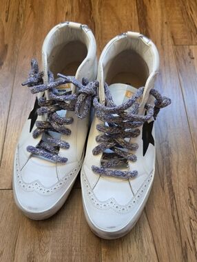 Golden Goose High-Top Women's Sneakers with Black Star 40, 9,5